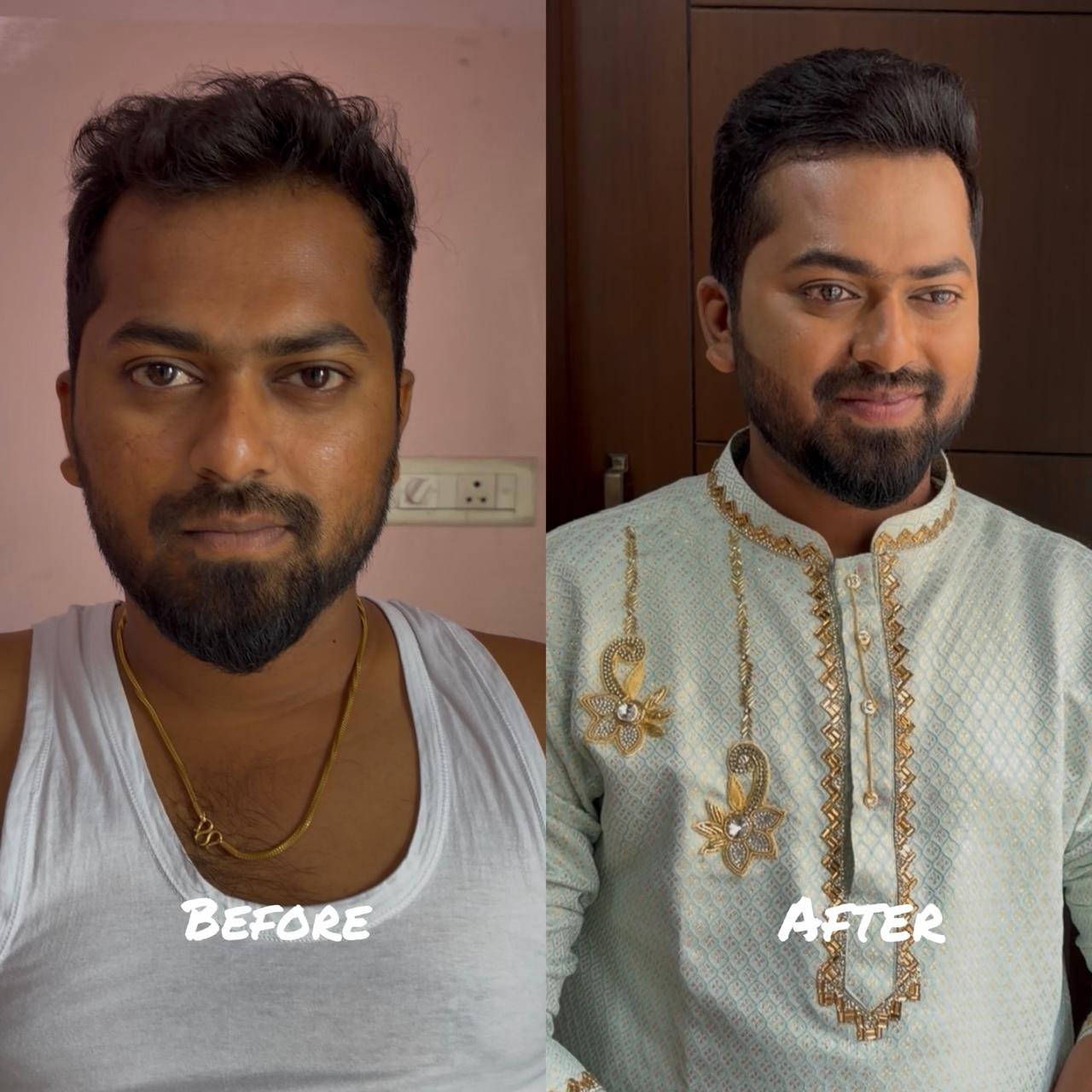 Groom Makeup Before After Chennai